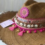 Ref 15/ Sombrero Carnaval Desflecado aplique tejido fucsia