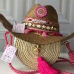 Ref 15/ Sombrero Carnaval Desflecado aplique tejido fucsia