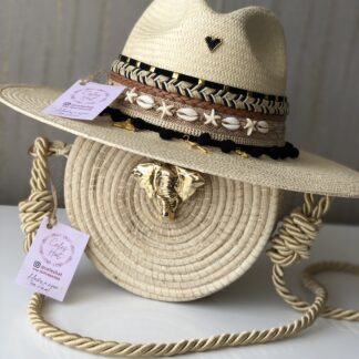 Ref 12-1 / Sombrero Monaco trenza negra