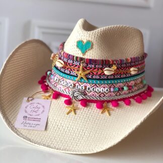 Ref 1-3 / Sombrero Vaquero aplique corazón