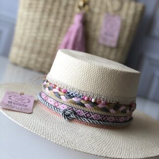Ref 20-8/ Sombrero Cordobés trenza pastel