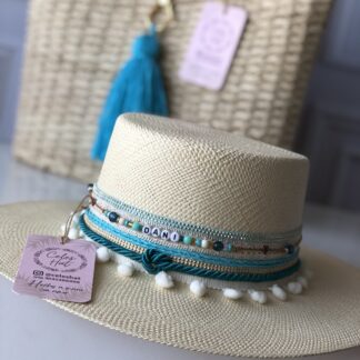 Ref 20-9/ Sombrero cordobés cordón turquesa