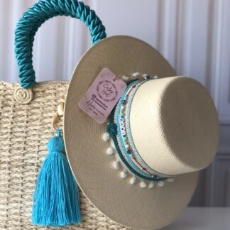 Ref 20-9/ Sombrero cordobés cordón turquesa