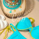 Vestido de baño • BORA - Celeste y pistacho