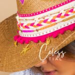 Ref 5-1 Sombrero tranza fucsia y naranja